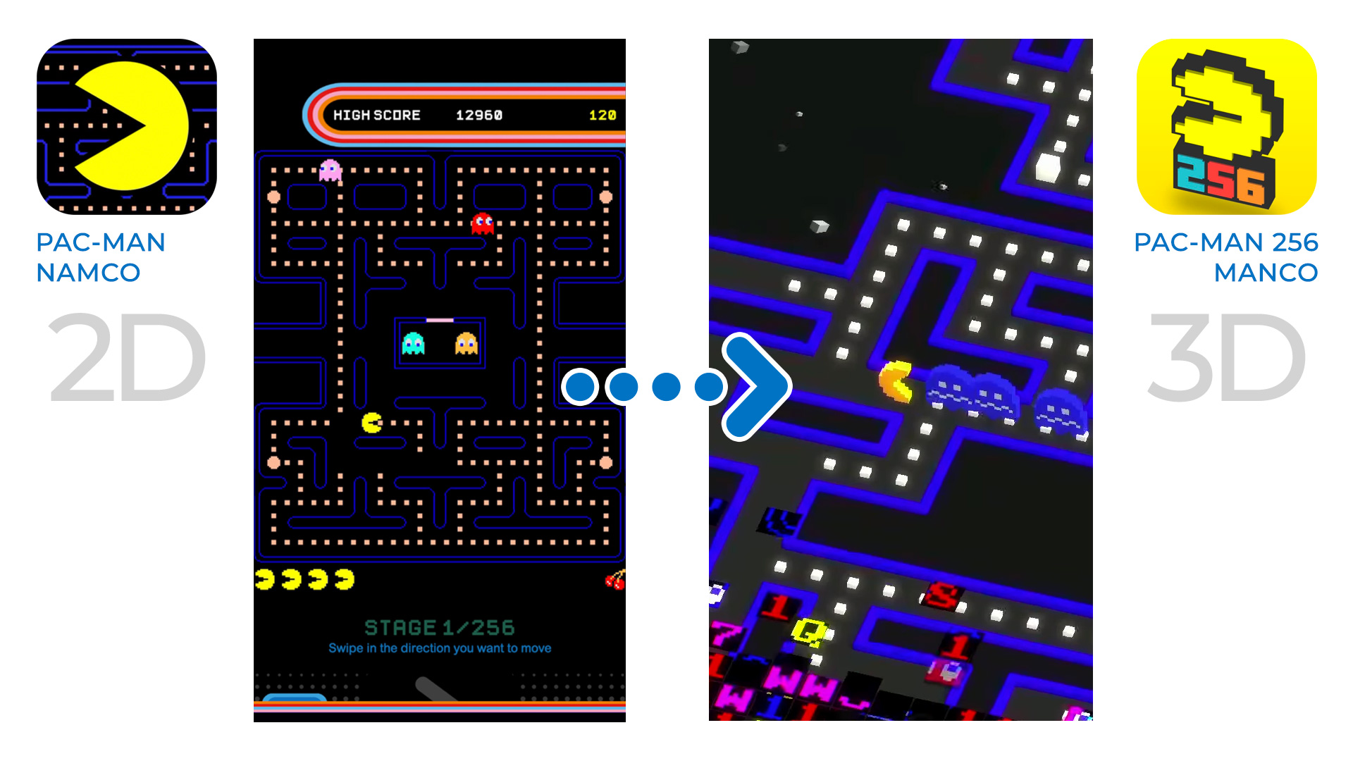 Pac-Man and Pac-Man 256